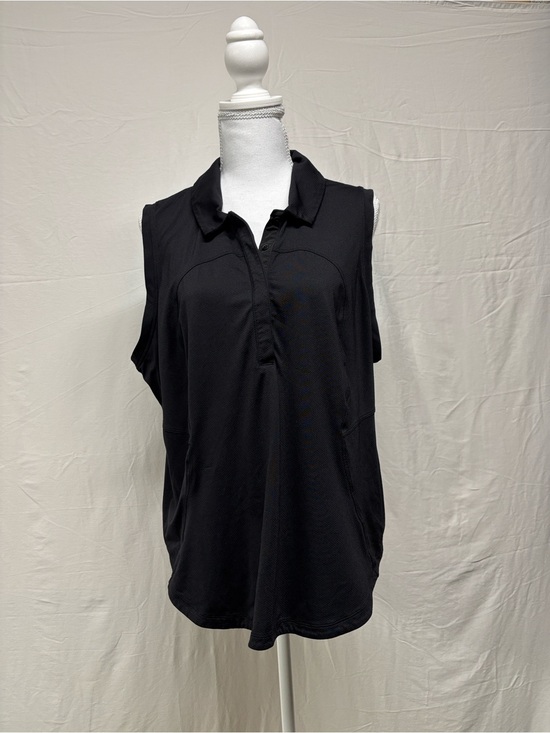 lululemon athletica Tops - lululemon athletica Black Sleeveless Polo Tank